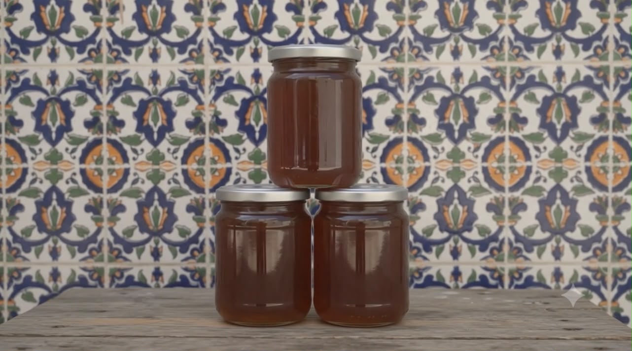 Jar of wildflower honey